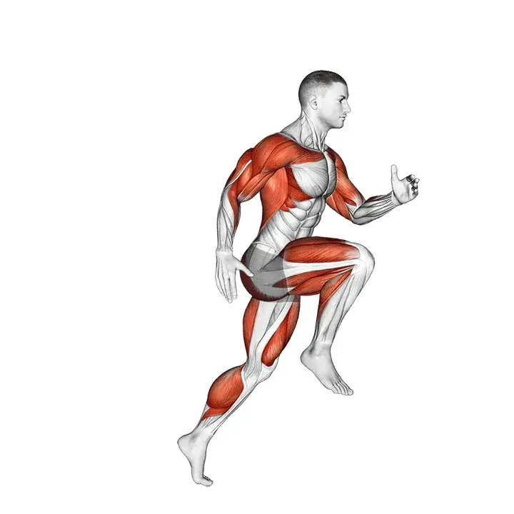 Imagen de una persona realizando carrera con salto