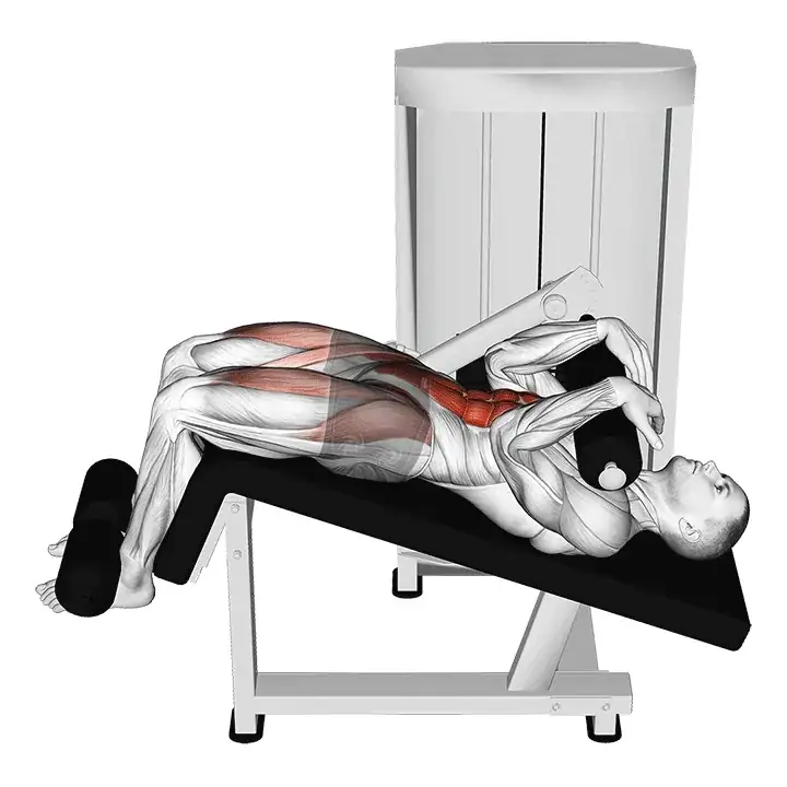 Imagen de una persona realizando sit ups en una máquina de abdominales
